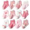 Yafane 12 Pairs Baby Socks Stopper Socks Non-Slip Baby Socks
