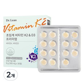 Dr.Lin Supercritical Vitamin K2 & D3 Premium, 30 tablets, 2 units / 닥터린 초임계 비타민K2 & D3 프리미엄, 30정, 2개