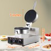 Litake Commercial Waffle Cone Maker 1200W 110V Stainless Steel Electric