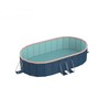 RockRain 2.8m Oval Inflatable PVC Pool: Dark Blue Large Garden