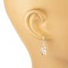 LaTisoro 925 Solid Sterling Silver Cubic Zirconia Olive Branch Dangling