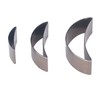 3PCS Cutting Die Set Alloy Steel Curved Moon Shape Hollow