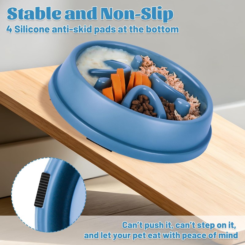 Slow Feeder Dog Bowl, Anti Choke Slow Eat Dog Bowl
