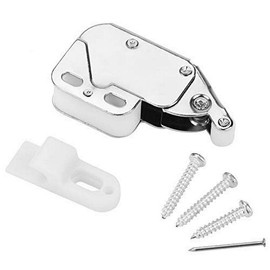 10 Uds empujar para abrir el cerrojo del pestillo del armario del gabinete, sin manija, presione el pestillo de liberación táctil, cerradura de resorte para puerta de barco