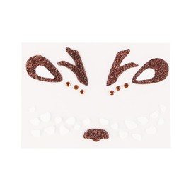 Tiardey Packungen Rehkitz Make-up Gesichtstattoo Hirsch Tattoo Gesicht Glitzer Tattoo Gesicht Karneval Sticker Gesicht Karneval passend für Mottoparty