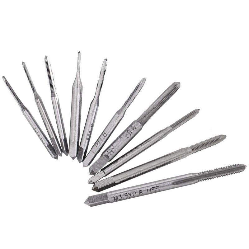 Yakamoz 10pcs Micro Taps Bits Mini Machine Screw Drill Tap