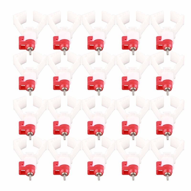 20Pcs Square Tube Automatic Poultry Drinker Drinking Nipple Farm Accessories