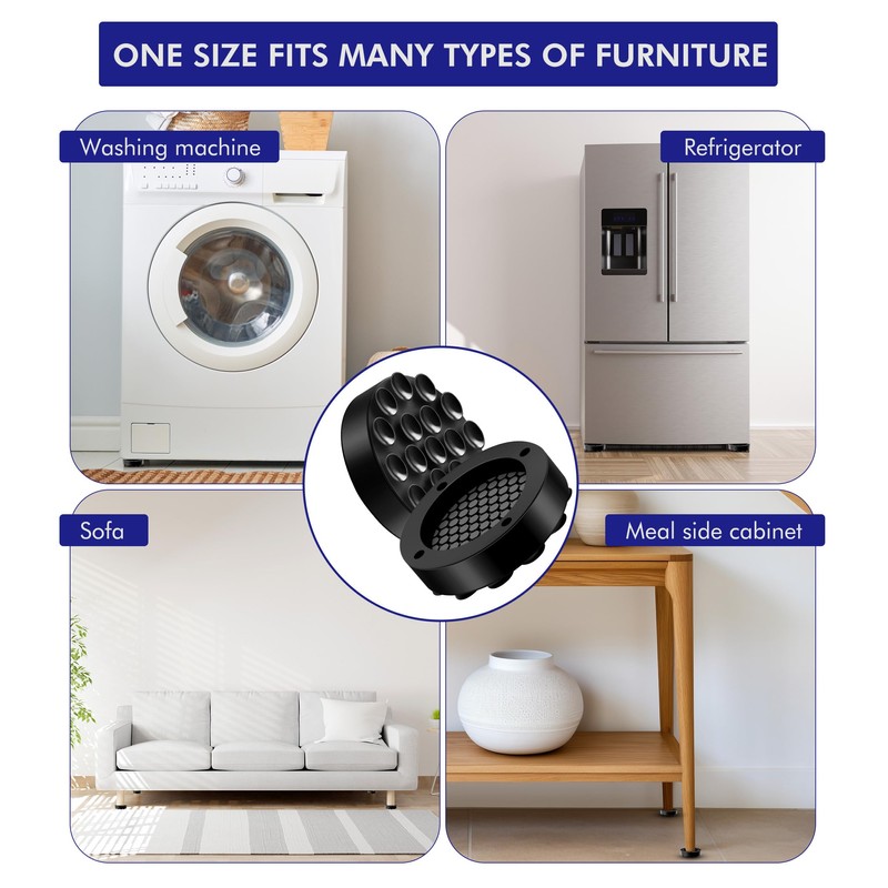 LILIWER Anti Vibration Pads For Washing Machine, Prevent Sliding Out,