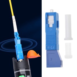 EMSea 2PCS Fiber Optic Adapter Singlemode 9/125 SM SC Male to LC Female Hybrid Optical Fiber Convertor for Ethernet Network and Optical Communication Equipment