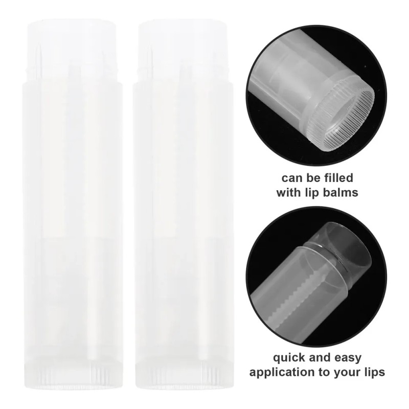 100 Tubos Bálsamo Labial Envases Vacíos