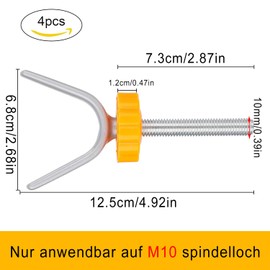 Pack of 4 Y-Spindle Stair Safety Gate Screws, M10 Baby Gate Screw Bolts, Stair Gate Screws Replacement, Pressure Screws Children's Gate, No Drilling, for Baby Gates, Pet Gates (Orange)