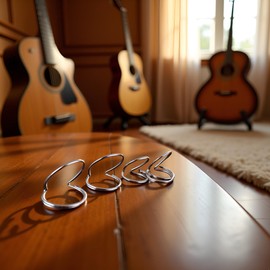 4 Pcs Silver Guitar Finger Picks Metal Butterfly Shape Plectrum Thumb Pick Accessory Popular Bass Picks for Acoustic Guitar Picks and Pick Holders