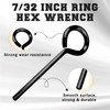 Auvotuis 7/32 inch Standard Hex Dogging Key, 8 Pcs Black