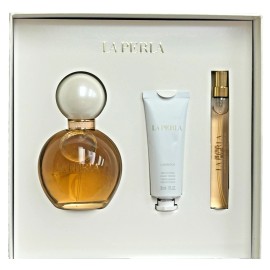 LA PERLA Luminous WOMEN SET 3 oz EDP Refillable SP + 0.35oz Sp + 1 oz Hand Cream