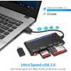 7-in-1 Multi USB 3.0 Card Reader with USB-C Adapter Compatible