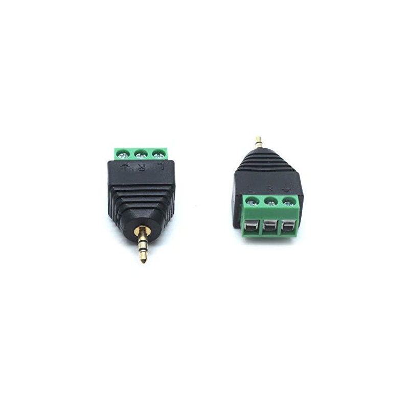 Sscon 5pcs 2.5mm Stereo Audio Male Plug to AV 3-Screw