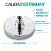 Regadera Redonda de Ducha para Baño Cromada, 15 cm de