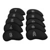 10 PCS Golf Club Head Covers Golf Iron Pole Net