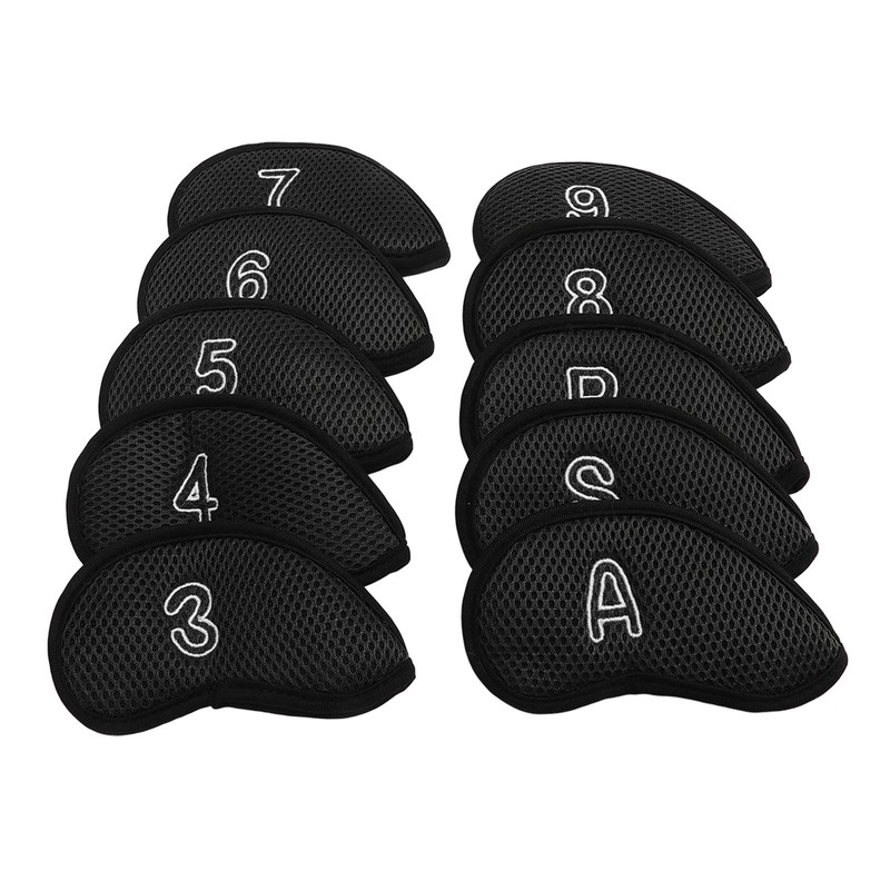 10 PCS Golf Club Head Covers Golf Iron Pole Net
