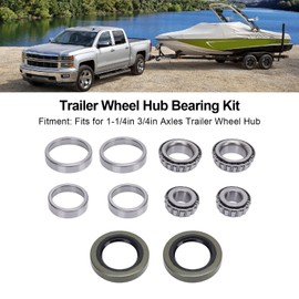 2 Sets Trailer Wheel Hub Bearing Set, Trailer Wheel Hub Bearing with Protection Professional LM11949 LM11910 for 1 1/4 Inch 3/4 Inch Axle Trailer Wheel Hub, Excellent Support