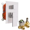 ENGA 3 Way Shower Diverter Valve, Square Three-Function Shower Handle