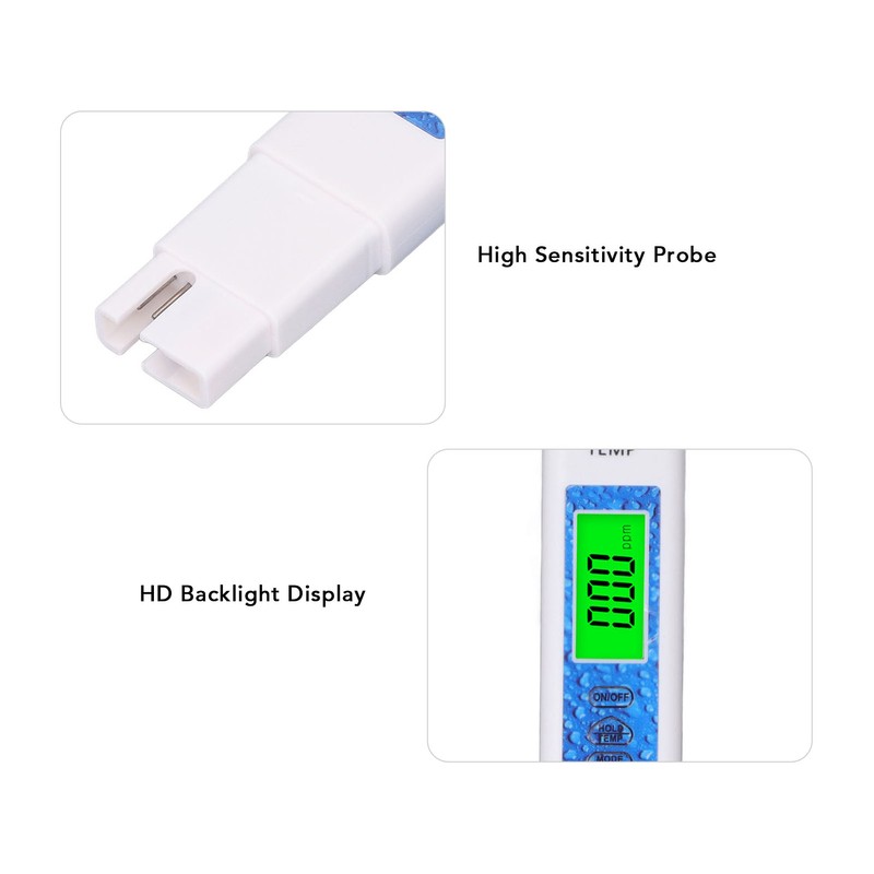 Water Quality Tester 4 in 1 PH EC TDS TEMP