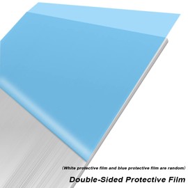 1 Piece 6061 T651 Aluminum Sheet Metal 6" x 12" x 1/8"(0.12") Flat Plain Thin Aluminum Plate Covered with Protective Film, Heat Treatable Rectangle Aluminum Metal Plate for Crafting lndustry, 3mm