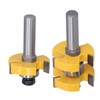 2Pcs Tongue Groove Router Bit T Shape 3 Teeth 2