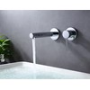 SUMERAIN Wall Mount Faucet for Bathroom Sink, Modern Chrome Bathroom
