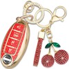 Yekoubo Key Fob Cover with Cherry Keychain, Soft TPU Smart