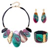 MUYAN Statement Acrylic Jewelry Set for Women, Big Bohemian Multicolor