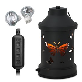 Eandisom Candle Warmer Lamp Timer- Butterfly Candle Warmer lanterns Vintage for Jar Candles Compatible with Candle Large Jar Metal Candle Lamps