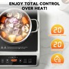 AMZCHEF 1800W Induction Cooktop Commercial: Large 8" Heating Coil Induction