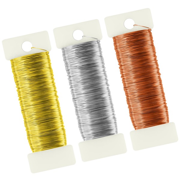 NISENTIA 150 m x 0.35 mm Craft Wire Thin, 3