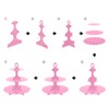 Humlindo Pink 3-Tier Cupcake Stand Tower, Cardboard, 12+ Cupcakes, Easy