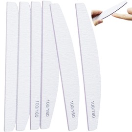 Professional Double Sided Nail Files 100/180 Grit Emery Board Nail File, Fingernail Styling Tools Manicure Tools Toenail Grinding Files Pet Grooming Tool (6 Pcs)