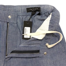 RAG & BONE Mens Eaton Pull On Chambray Cotton Shorts Blue (MSRP $225) - XXL