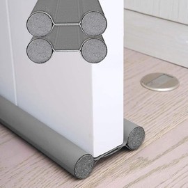 LÍMITE-MX 2PCS Protector y Guardapolvo para Puerta,Cubre Polvos para Puertas,Tope Para Puerta De Bajo Puerta,Diseño De Doble Borde,Sellador Resistente Al Agua, Al Polvo Y A Los Insectos,Gris