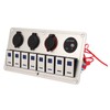 Rocker Switch Panel 8 Gang 12‑24V 5 Pin Blue Light