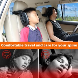 Kopfstütze Auto Kinder, Auto Kopfstütze 20-30cm Breite verstellbar 360° Drehbare Reise Kopfstütze für Kinder und Erwachsene, Nackenstütze Auto zum Schlafen