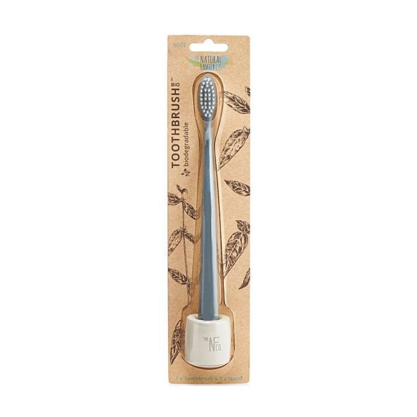 The Natural Family Co Bio Toothbrush Monsoon Mist Plus Stand