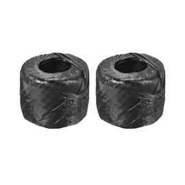 MECCANIXITY Polyester Nylon Plastic Rope Twine Household Bundled for Packing Gardening Craft,200m Total Length,Black Pack of 2