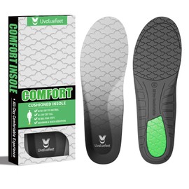 Memory Foam Insoles for Men Women, Comfort Inserts for Standing All Day-M