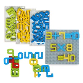 Mojiblock English Blocks (Plus Pack, 3 Colors), Number 3 Colors (Green, Blue, Yellow), Educational Toy Blocks, Toy for Fingertips, First Numbers, Number Play, Birthday, Present, Kindergarten Entrance
