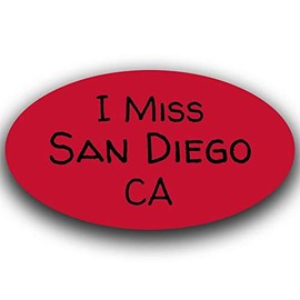 More Shiz Red I Miss San Diego California Decal Sticker Travel Car Truck Van Bumper Window Laptop Cup Wall - One 5.5 Inch Decal - MKS0519