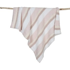 Barefoot Dreams 567 CozyChic Multi Striped Stroller (White/Blush/Cream/Pink)