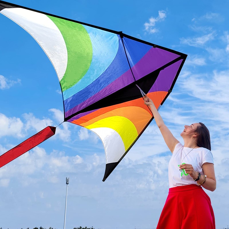 Simxkai Giant Kite for Beach, Large Kite with Super Long