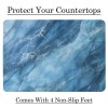 DAJDC Blue Marble Kitchen Glass Cutting Board Ocean Decorative Gift
