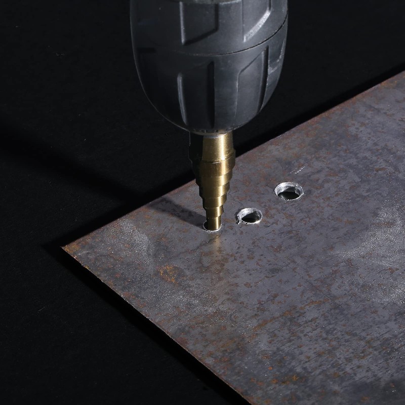 IRONANT Step Drill Bits, 5PCS HSS Titanium Step Drill Bit