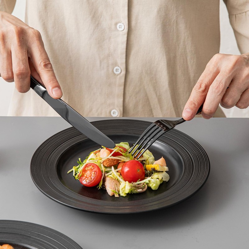 KINGSTONE 20 Piece Teardrop Silverware Set for 4, 18/10 Stainless